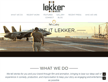 Tablet Screenshot of lekkermedia.com